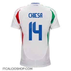 Italia Federico Chiesa #14 Seconda Maglia Europei 2024 Manica Corta